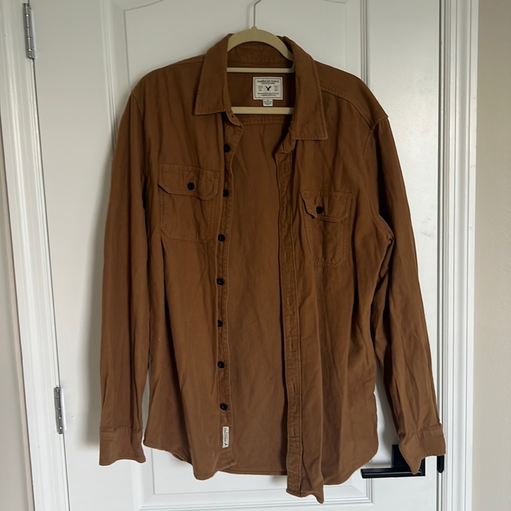 NWOT Mustard Flannel from American Eagle XLT